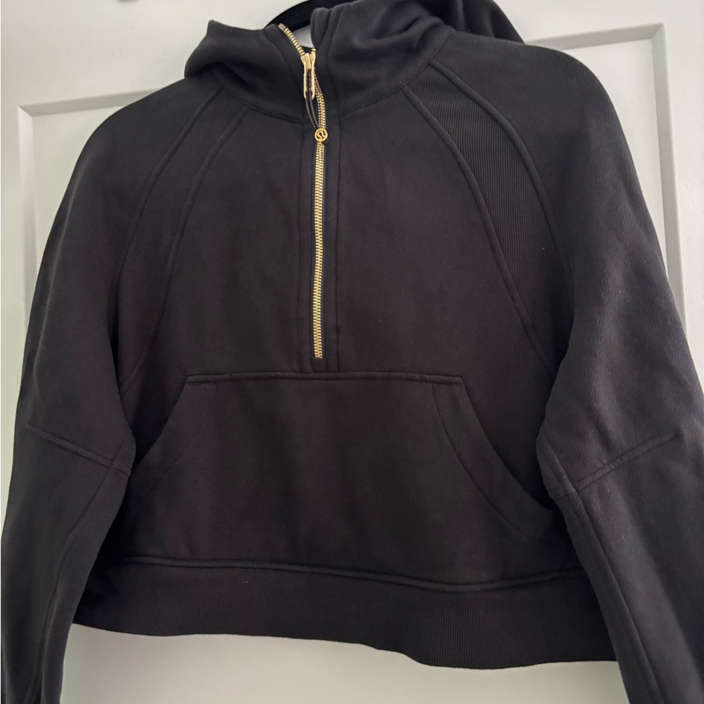 lululemon athletica Black Hoodie with Gold Zipper